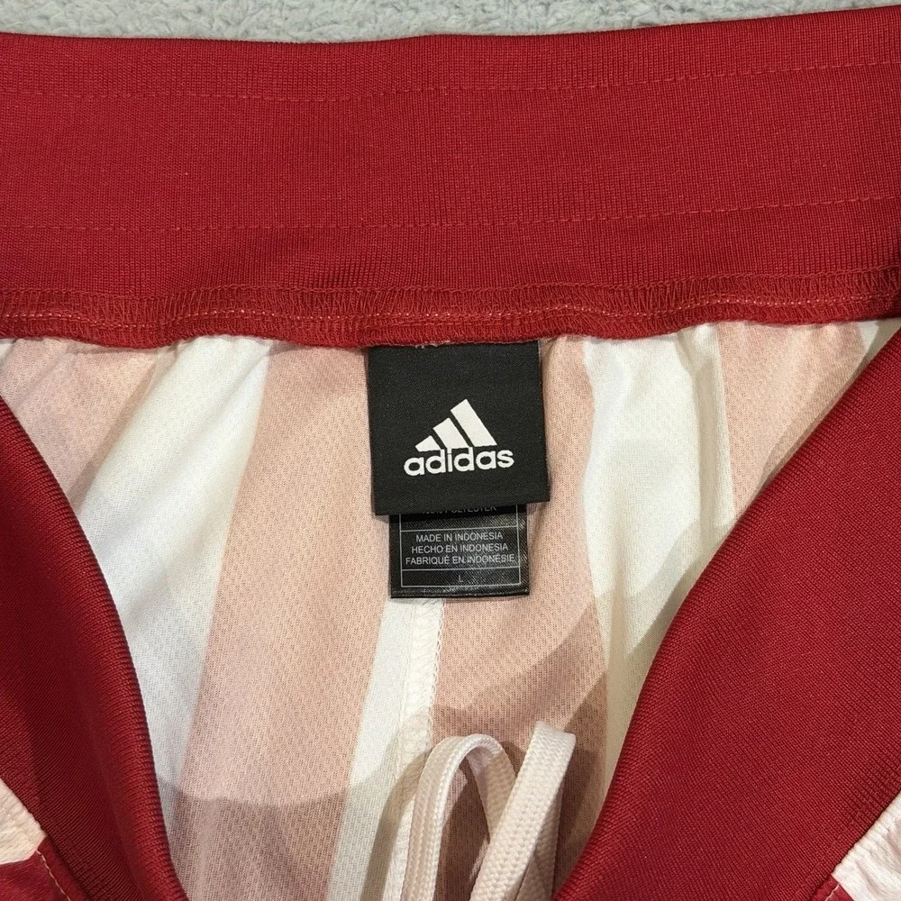 2013 Adidas Indiana University IU Mens L Candy Striped Tearaway Basketball Pants